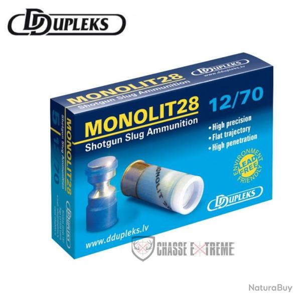 5 Cartouche DDUPLEKS Monolit 28 Cal 12/70