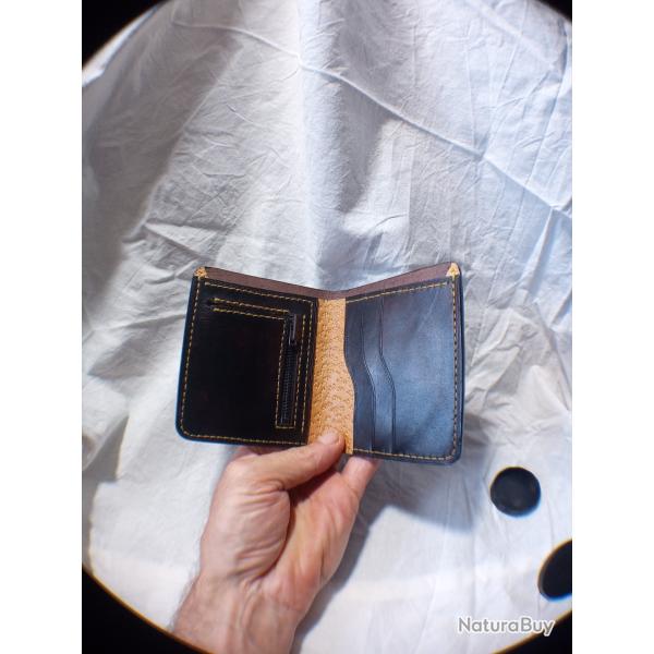 Portefeuille cuir tann vgtal intrieur agneau pcari