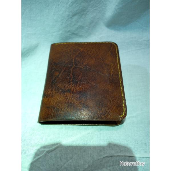 Portefeuille cuir tann vgtal marron