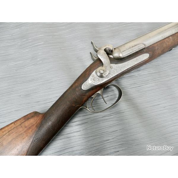 Fusil de chasse  percussion, calibre 8  sign Devisme  Paris