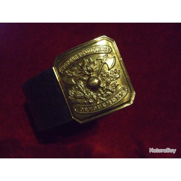 Ceinturon de Sapeur -Pompier complet avec boucle laiton .(collection ) . LOT N 1 .