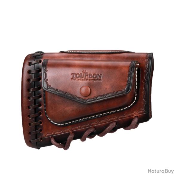 Cartouchi�re de crosse avec pochette + insert - cuir premium vieilli - LIVRAISON GRATUITE