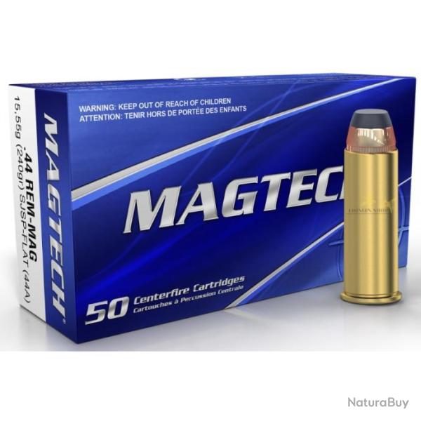 Bo�te de 50 balles cal.44 REM MAG 240 grains � t�te plate - Magtech