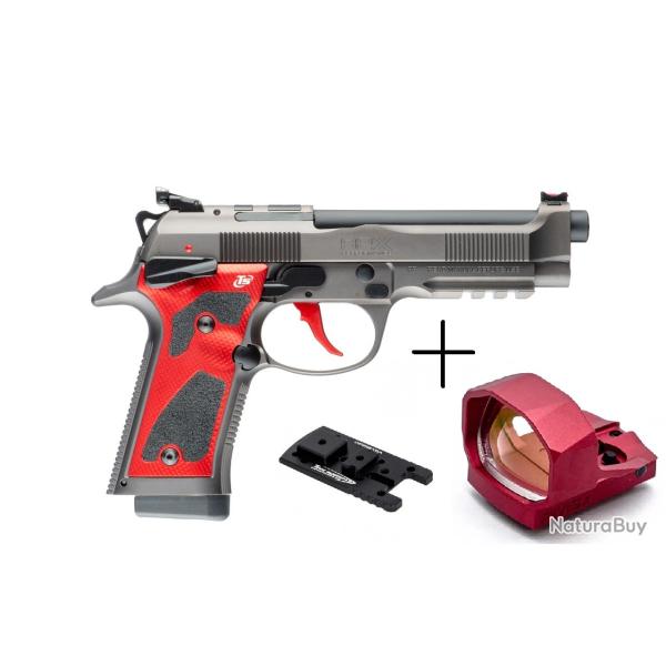Pistolet BERETTA 92X Performance Optic Ready Dark RED + SHIELD RMSx - 9x19