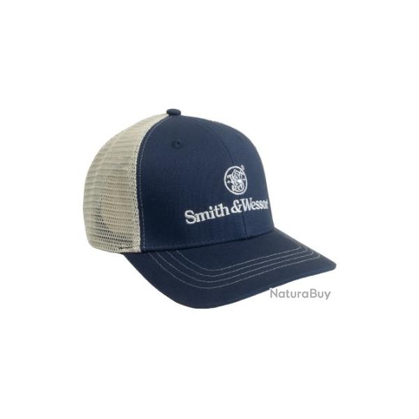 Casquette SMITH&WESSON biton bleu et gris