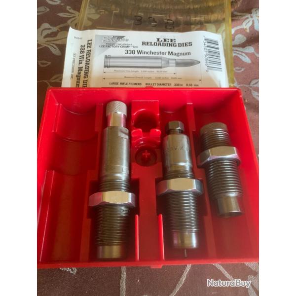 JEUX D'OUTIL LEE  3 PIECES 338 WINC MAG OCCASION TRES BON ETAT