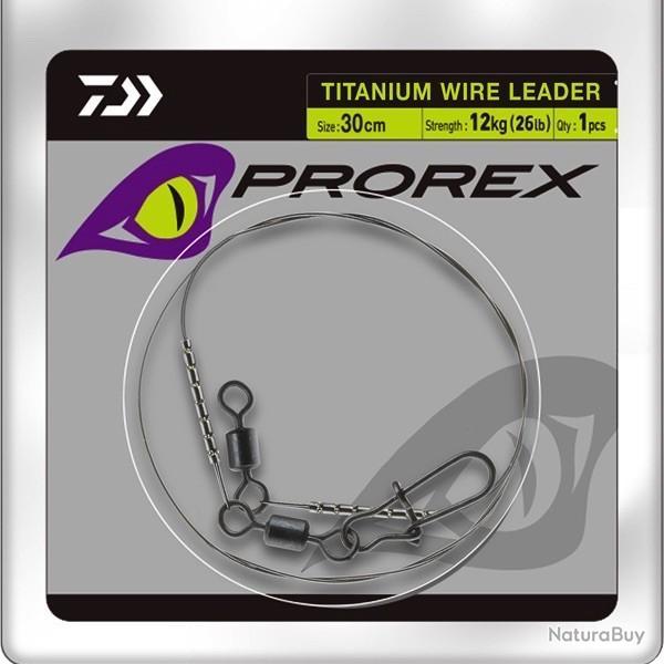 Bas de ligne Daiwa Prorex Titanium Wire Leader 12kg 20cm
