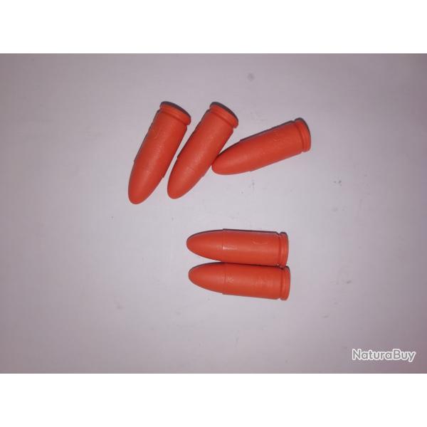 5 �tuis/douilles factice pour manipulation cal 9mm para/Luger