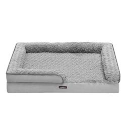 Panier pour chien lit pour animal orthop&eacute;dique mousse alv&eacute;ol&eacute;e bords sur&eacute;lev&eacute;s rembourr&eacute;s housse am