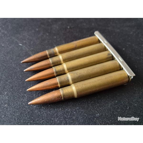 5 cartouches neutralis� mauser d'�poque avec lame post  ww1 1937
