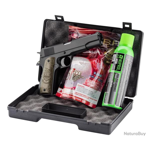 PACK GNB GAZ 1911 EAGLE NOIR + MALLETTE + BILLES + GAZ