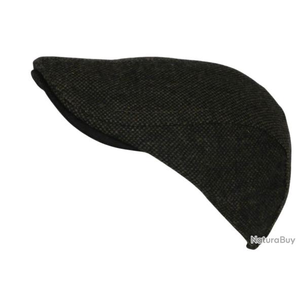 B�ret Casquette Plate Noire en Laine Mode Anglaise Tweed Ajustable Cresty Taille unique Noir