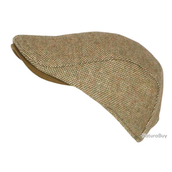 B�ret Casquette Plate Beige en Laine Mode Anglaise Tweed Ajustable Cresty Taille unique Beige