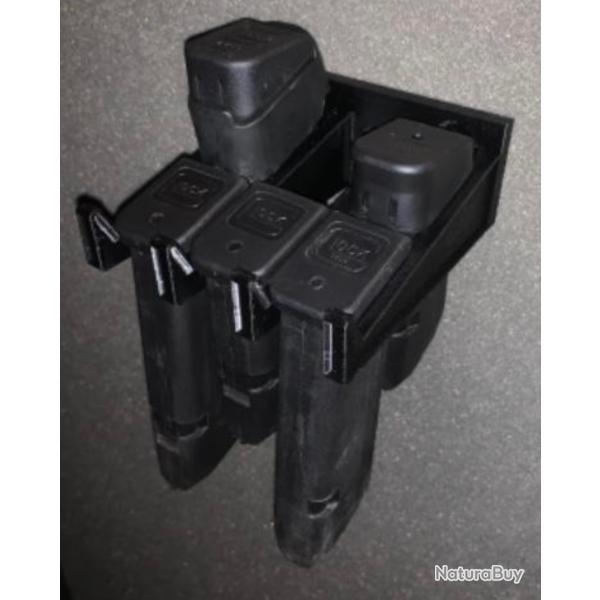 Lot de 2 supports / racks de rangement pour 6 chargeurs Glock chacun