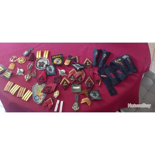 insignes grades et unit�es arm�ee fran�aise . Lot