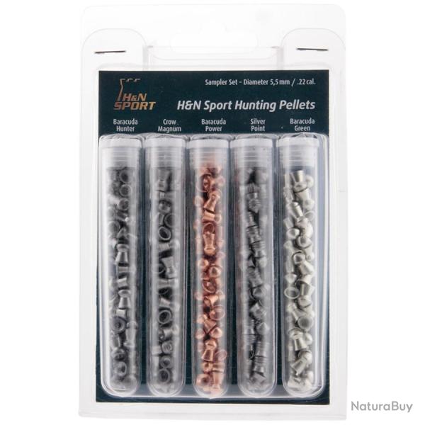 Blister de 5 varites de plombs 5,5mm Chasse H&N