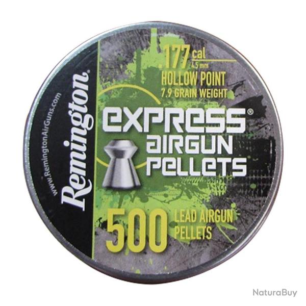 Plombs 4.5 Remington Express Hollow point / 0.51g Boite de 500 pcs