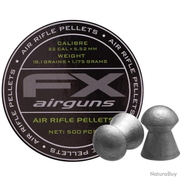 Plombs FX 5,5mm Green 18Gr/ 1.175 g Green Boite de 500 pcs