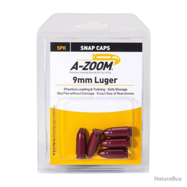 Cartouches de Manipulation x5 Cal. 9x19 - Snap Caps A-Zoom