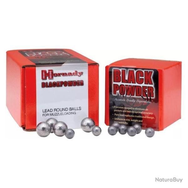 Balles rondes en plomb - Cal .451 - 44 Poudre Noire - Hornady