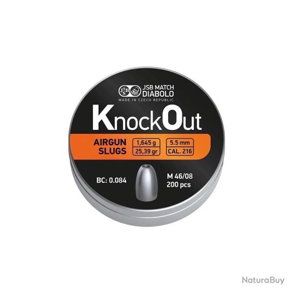 Plombs Slug KnockOut .22 / 5,5mm boite de 200-JSB