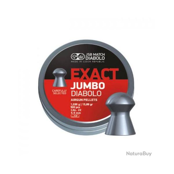 Plombs JSB 5.5 Exact Jumbo 5,52 / 1.03g Boite de 500 pcs