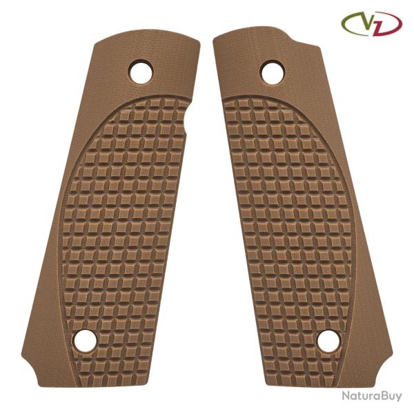 Plaquettes pour 1911 (Full Size) - ETC/Frag Military Brown - VZ Grips