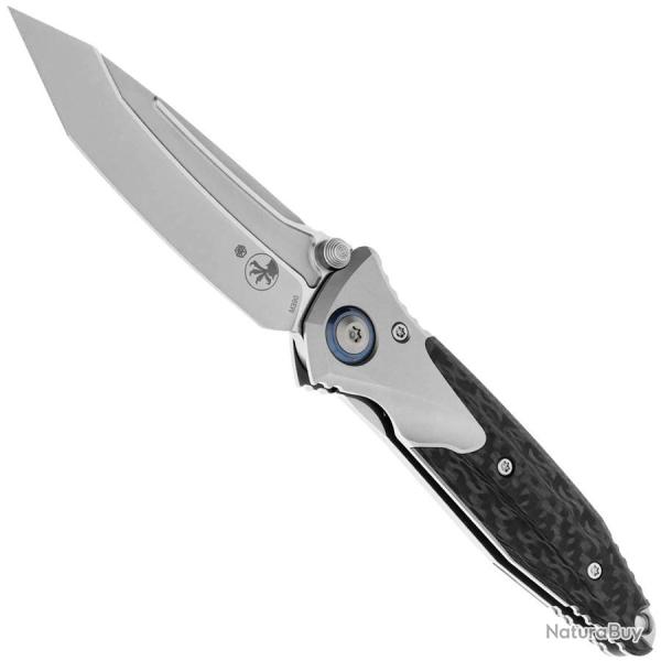 Socom Bravo Mini T/E Titanium Bead Blast Carbon Fiber - Microtech & Rike Knives