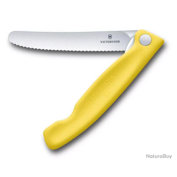 Couteau D'office Pliant Jaune Dent Swiss Classic - Victorinox
