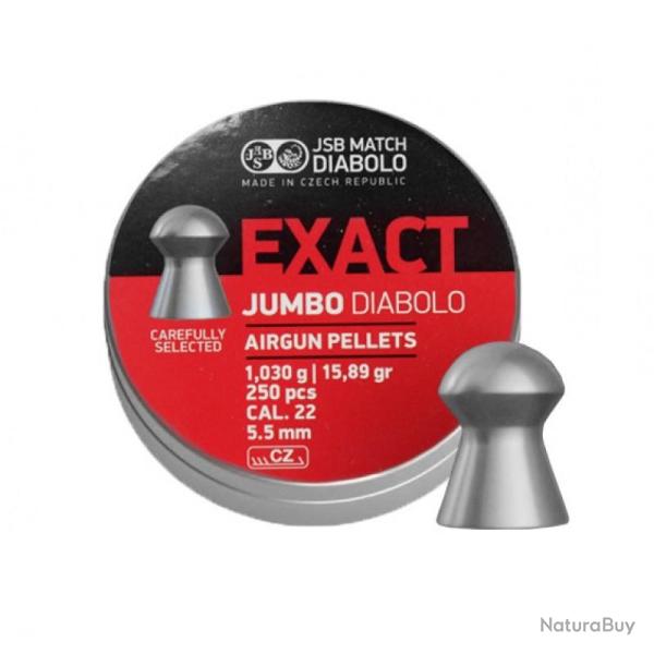 Plombs JSB 5.5 Exact Jumbo 5,52 / 1.03g Boite de 250 pcs