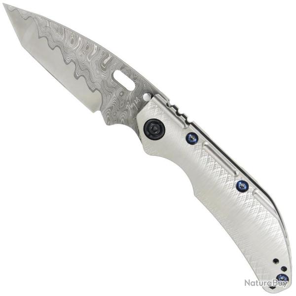 DCG BBNL Tanto Damascus Titanium - Duane Dwyer Custom