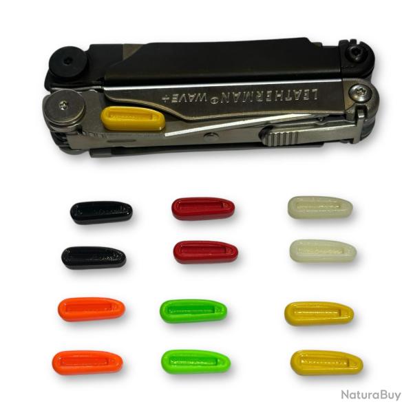 Poussoir Ergonomique "Thumb Tabs Tritium Design" pour Leatherman Wave/Curl - EDCmods Rouge (9)