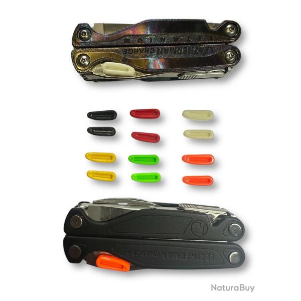 Poussoir Ergonomique "Thumb Tabs Tritium Design" pour Leatherman Charge +, tti, G10- EDCmods Orange 