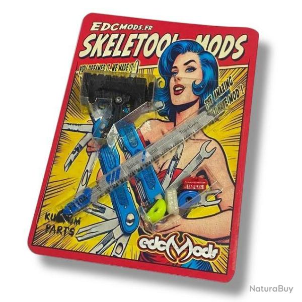Bundle SKELETOOL mod (Saw) en polym�re Black IMPACT loctite� + 4 thumb tabs EDCmods