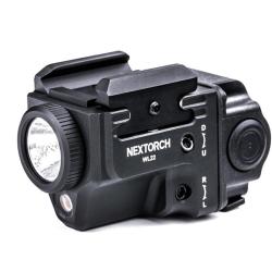 Lampe avec pointeur laser rouge pour arme de poing WL22 - &eacute;clairage blanc - 650 lumens - Nextorch