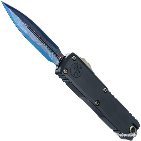 UTX 85 D/E Gen III Marfione Select Blued Baker Forge Coppermai Damas "Blue Accent" - Microtech Knive