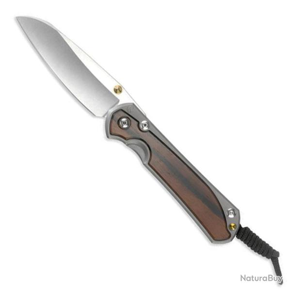 Small Sebenza 31 Insingo Glass Blasted Macassar Ebony Inlay - Chris Reeve