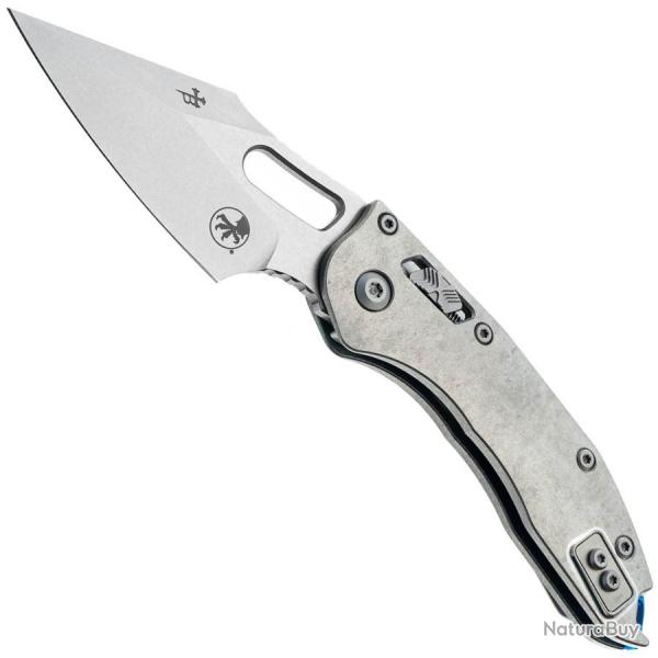 Stitch Ram-Lok Marfione Select Stonewash Titanium Blue Backspacer - Microtech Knives