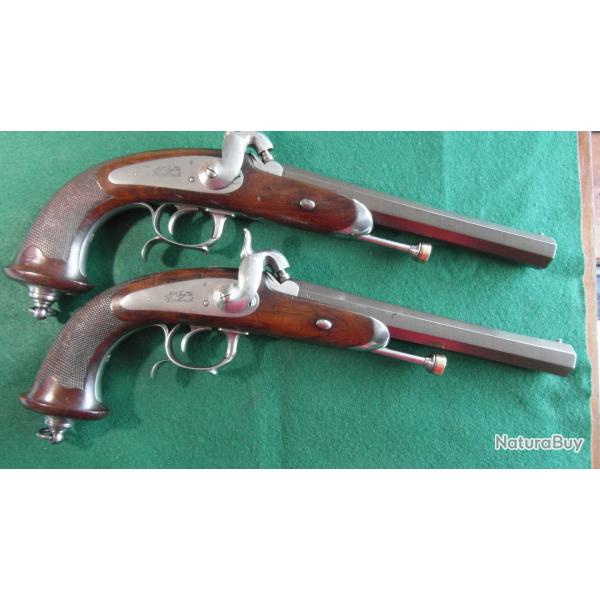 Belle paire de pistolet d'officier modle 1833 de la manufacture de Chatellerault