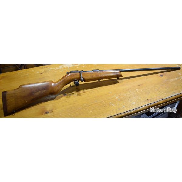 carabine a verrou monocoup manuarm, 14mm, crosse bois, occasion