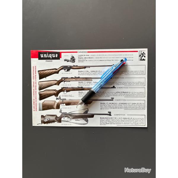 FEUILLET FLYER PUBLICITAIRE PISTOLET CARABINE UNIQUE AUDAX X 51 bis T791 MIKROS VO79 DES69
