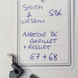 PI&Egrave;CE SMITH & WESSON MOD 586 - L FRAME - ARRETOIR DE BARILLET + RESSORT