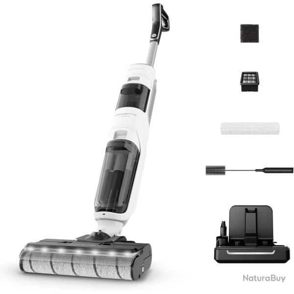Rowenta X-Clean5, Aspirateur laveur sans fil, Nettoyage 2-en-1, Mode de d�tection Auto, �clairage LE