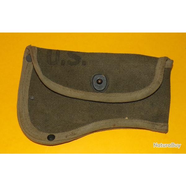 ARMEE AMERICAINE  : ETUI DE HACHE DE 1944 WWII  , TAMPON  BIEN LISIBLE , VENDU EN BON ETAT VOIR PHO