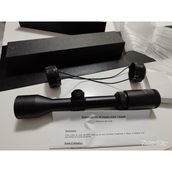 Lunette de chasse mixte 1.5-6x40  2.5cm