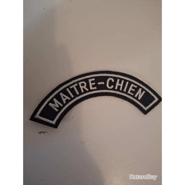 Patch maitre chien sans velcro .noir