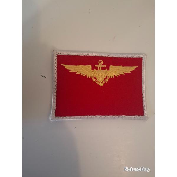 Patch Us air force Aviaition Pilot Wings Gold Field Red Patch.