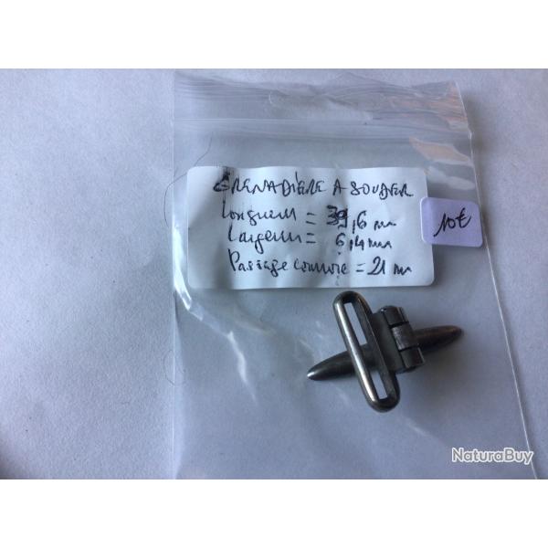 VENDU PAR LE-CUIRASSIER N 31 GRENADIERE  DE CANON POUR FUSIL JUXTAPOSE  SOUDER