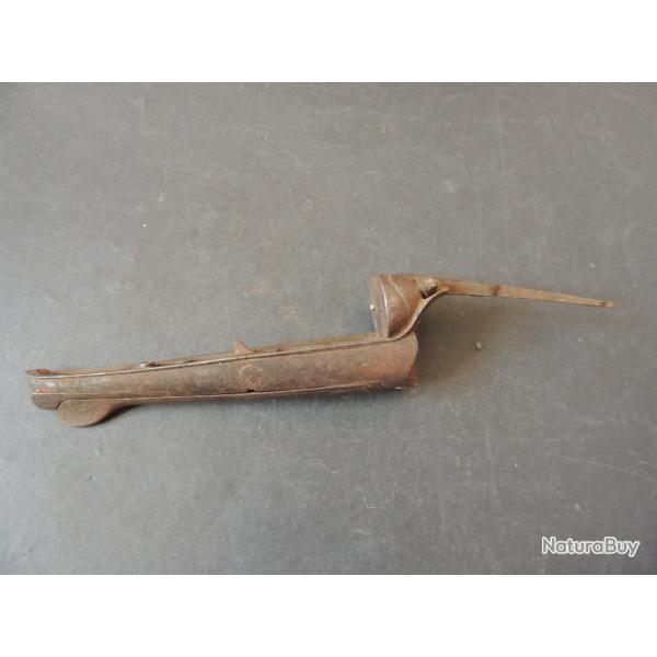 Pice dtache bascule de fusil de chasse ancien juxtapos avec cls de verrou