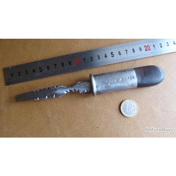 tournevis ancien de soldat arnne francaise mtal et bois avec marticule